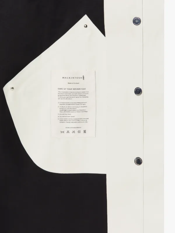 GRANISH White x Black Bonded Cotton Hooded Coat | LR-1037