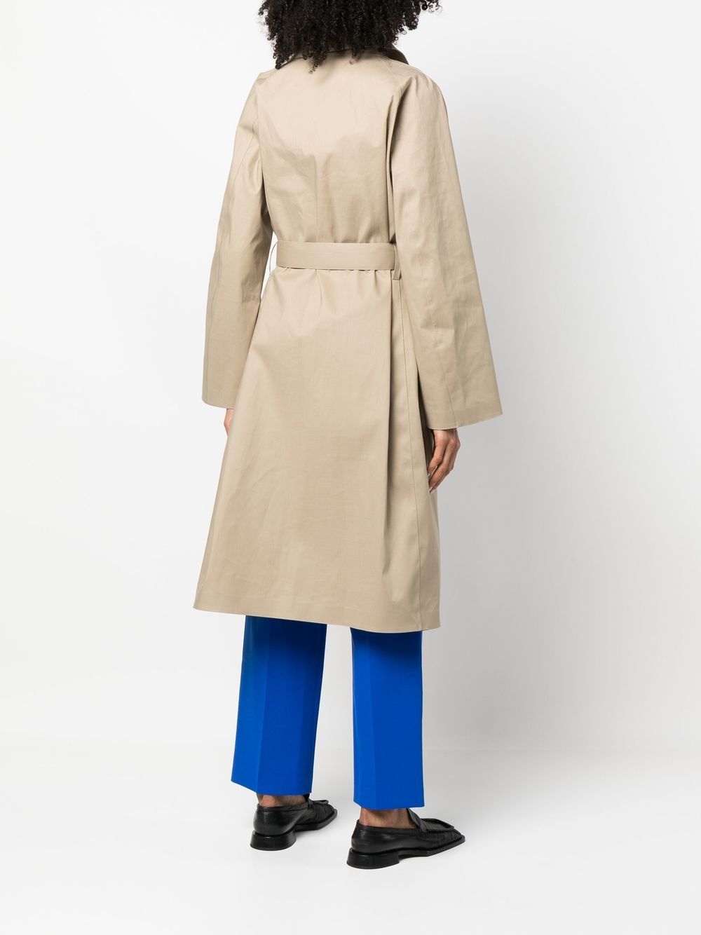 Shop Mackintosh Kintore Bonded Cotton Trench Coat In Neutrals