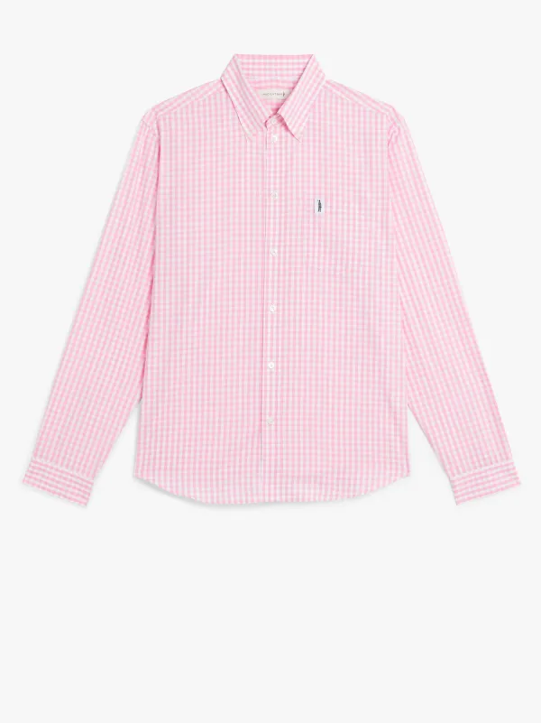 BLOOMSBURY Pink Check Cotton Shirt | GSC-107