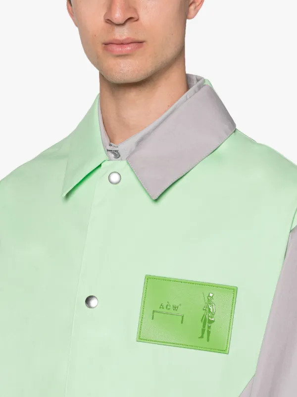 A-COLD-WALL* | Grey & Green RAINTEC Cotton Overshirt