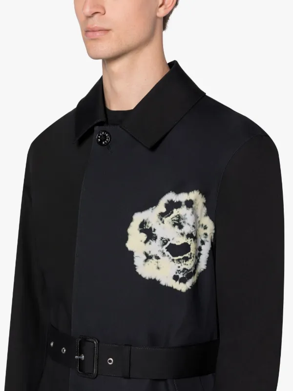 JOHN ELLIOTT Black Shibori Dye Bonded Cotton Coat
