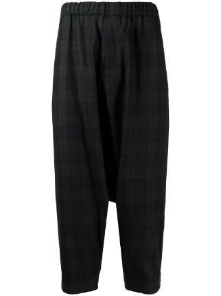 Black Comme Des Garçons Elasticated cropped-leg Trousers - Farfetch