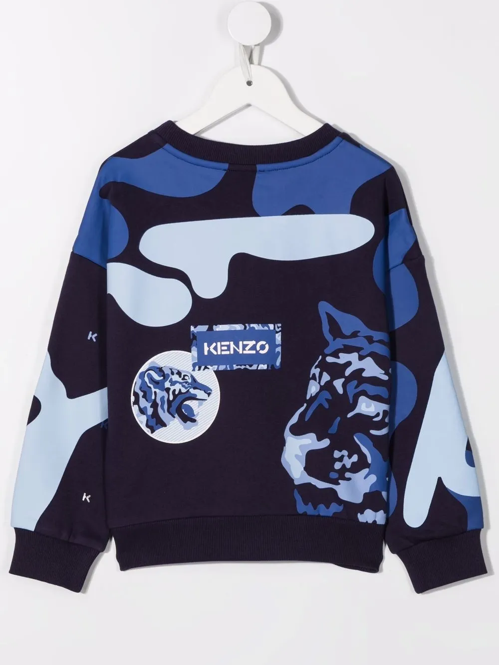 фото Kenzo kids толстовка в стиле колор-блок с логотипом