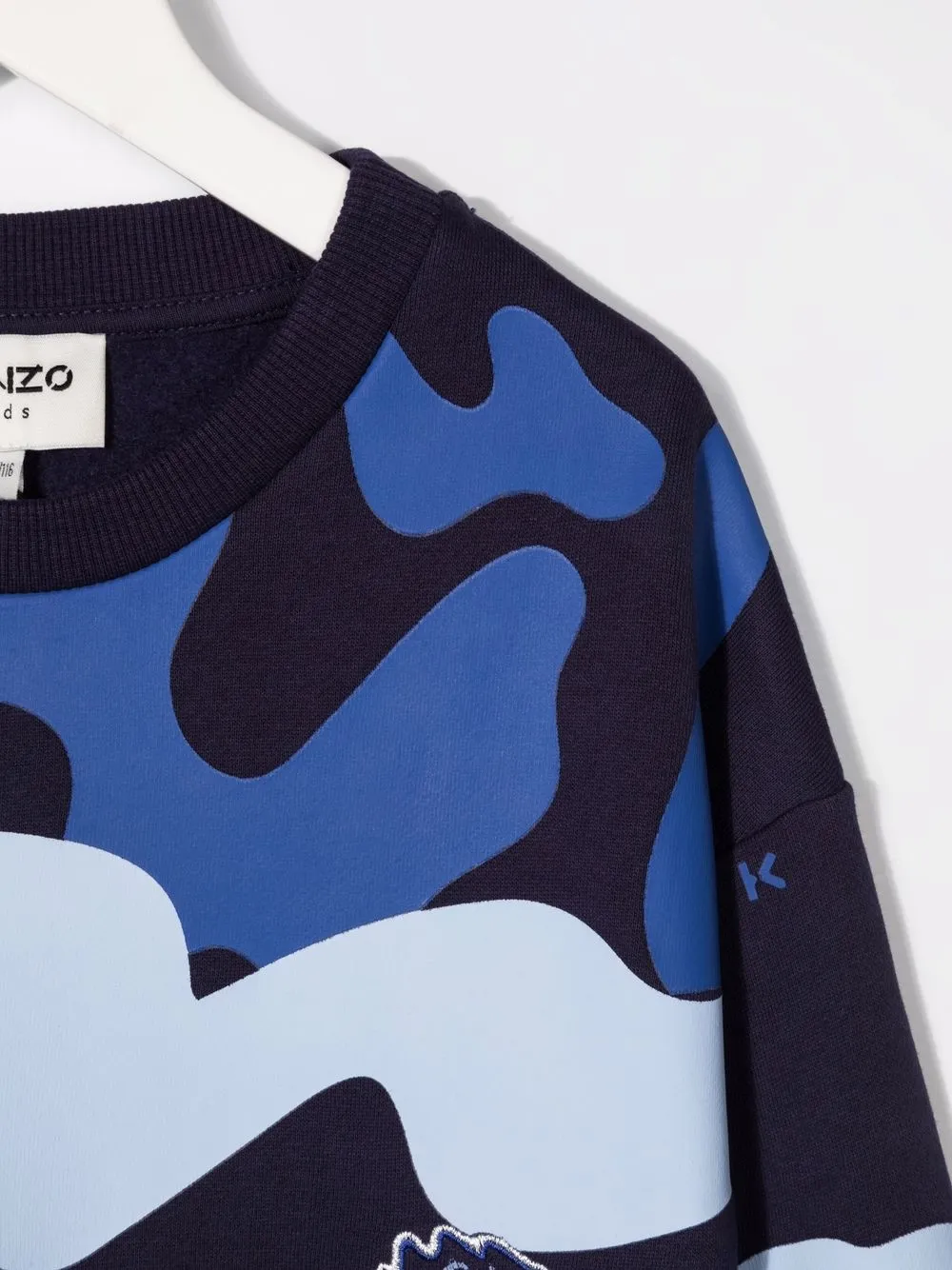 фото Kenzo kids толстовка в стиле колор-блок с логотипом