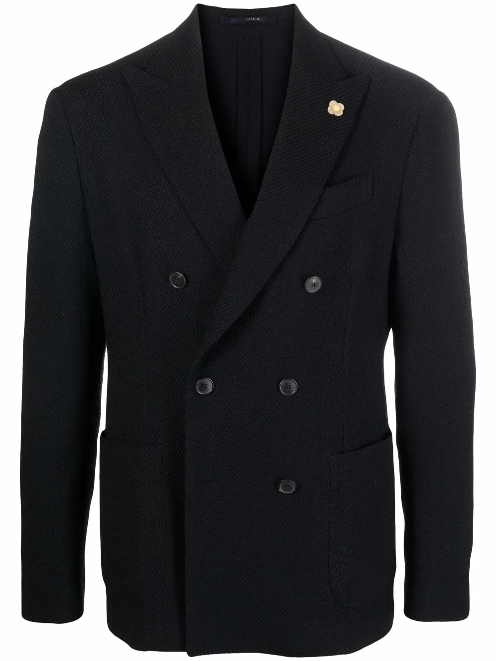 

Lardini fitted double-breasted jacket - Negro