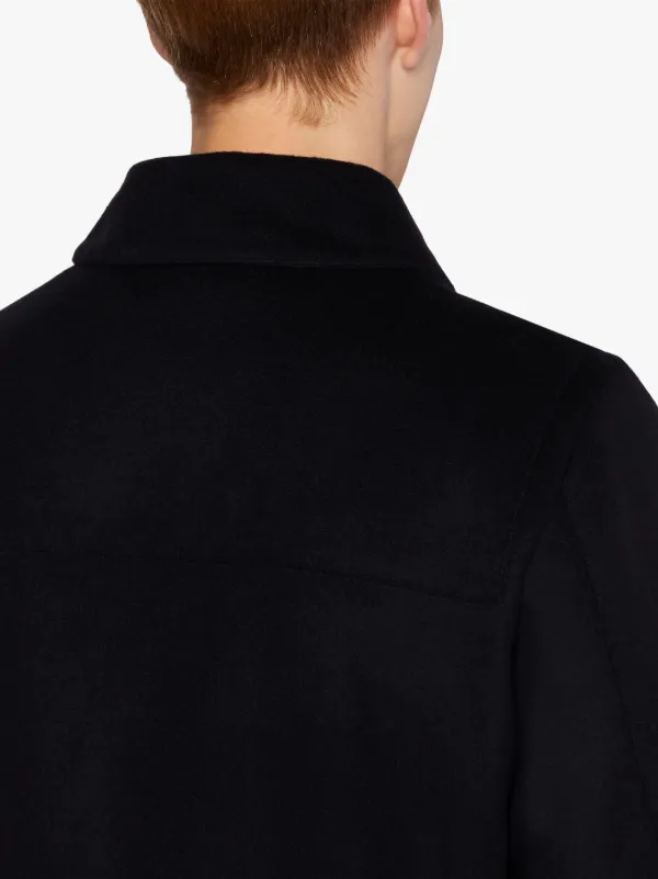 RAVENNA Navy Wool & Cashmere Duffle Coat | GMF-305