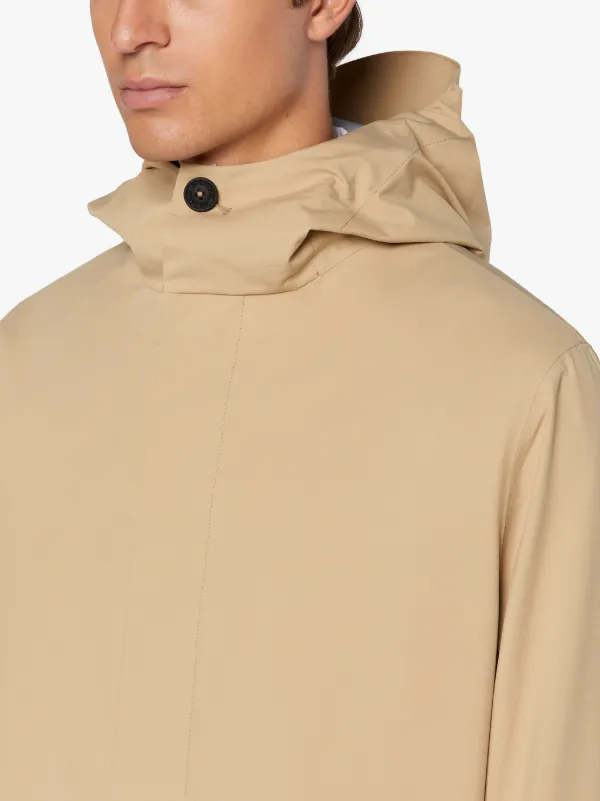 SAVE THE DUCK Beige Hooded Coat