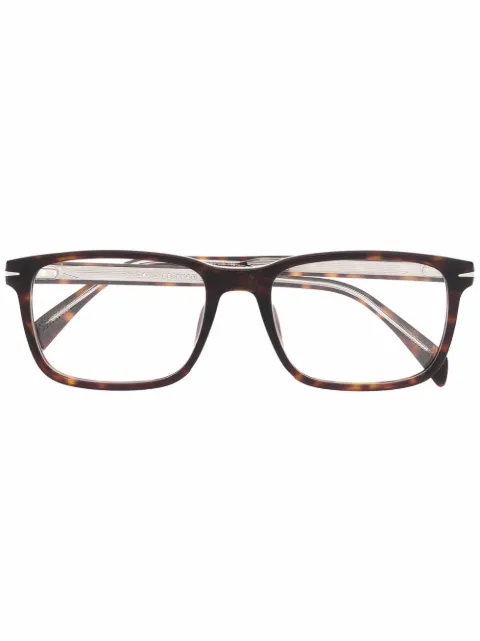 Eyewear by David Beckham tortoiseshell-effect square-frame glasses