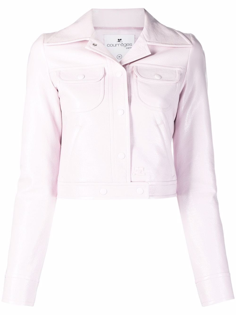 Image 1 of Courrèges cropped notched collar jacket