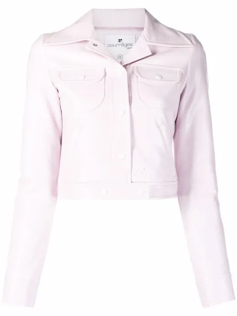 Courrèges cropped notched collar jacket