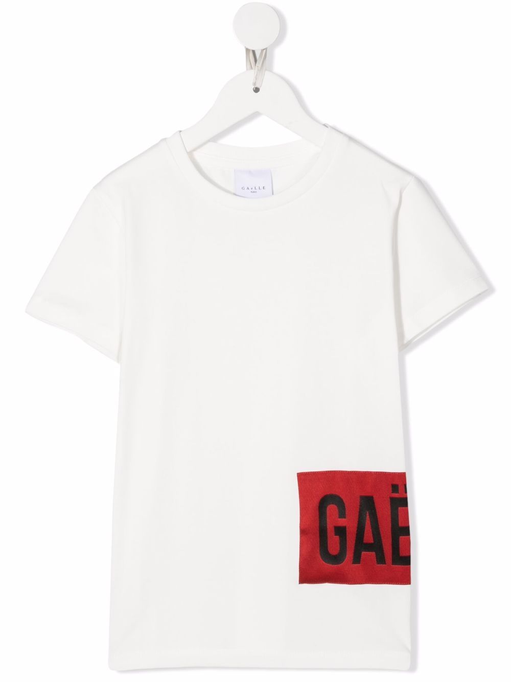 фото Gaelle paris kids logo print t-shirt