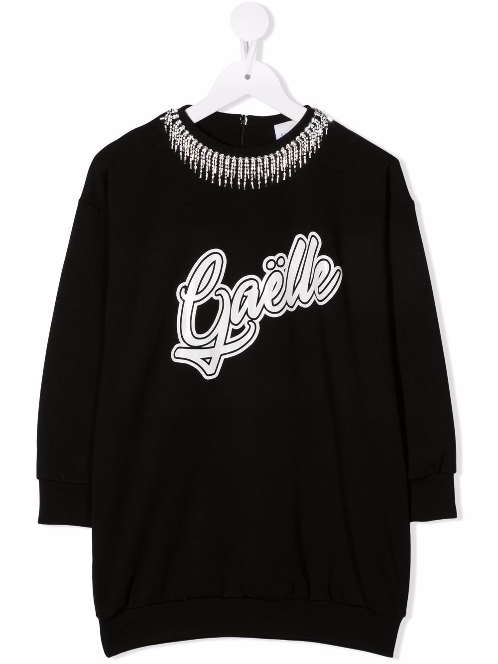 фото Gaelle paris kids logo print sweatshirt dress