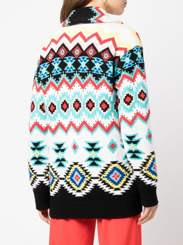 Alice+Olivia Jenn fair isle cardigan 