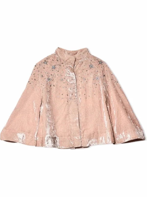 embellished cape jacket