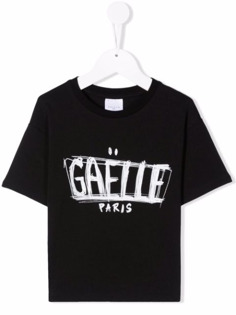 Gaelle Paris Kids  logo print T-shirt