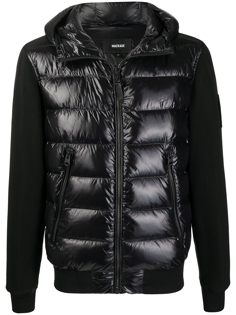 Mackage Hooded quilted-panel Jacket - Farfetch