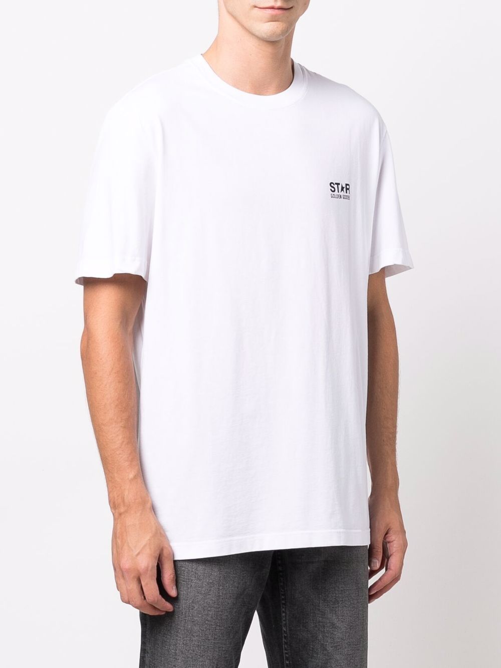 фото Golden goose logo-print short-sleeve t-shirt