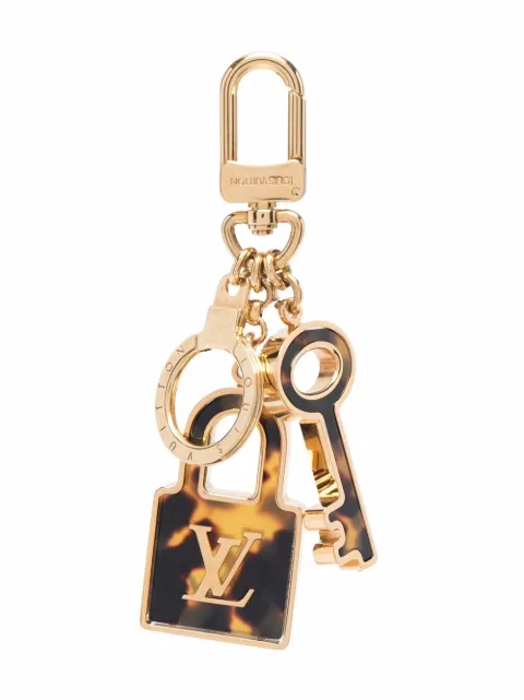Louis Vuitton pre-owned tortoiseshell-effect logo-engraved keyring