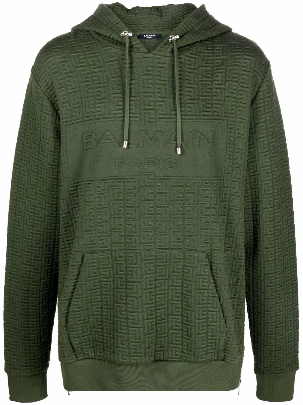 

Balmain hoodie oversize con monograma - Verde