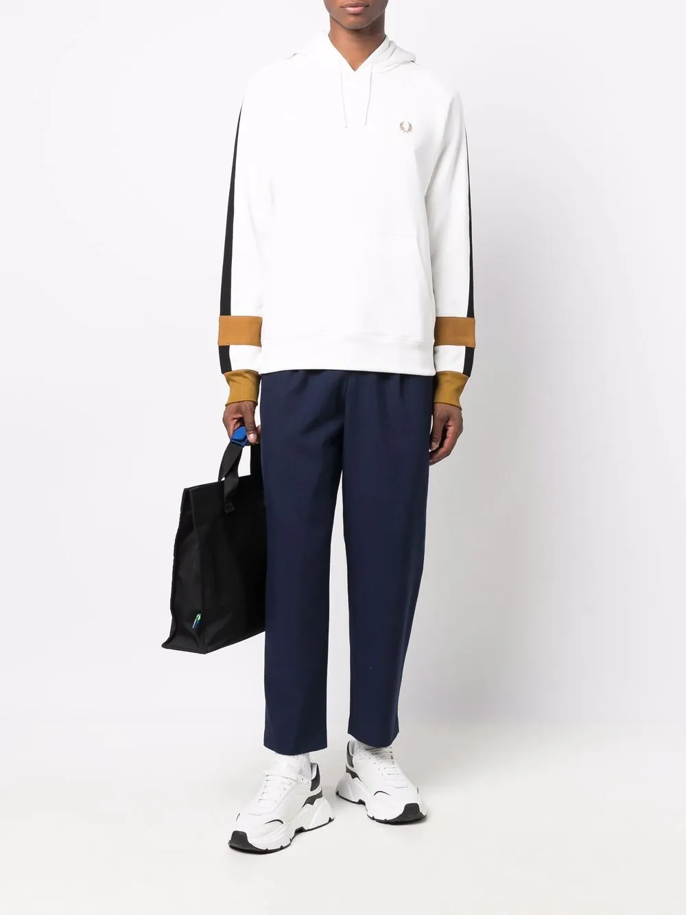 фото Fred perry худи в стиле колор-блок