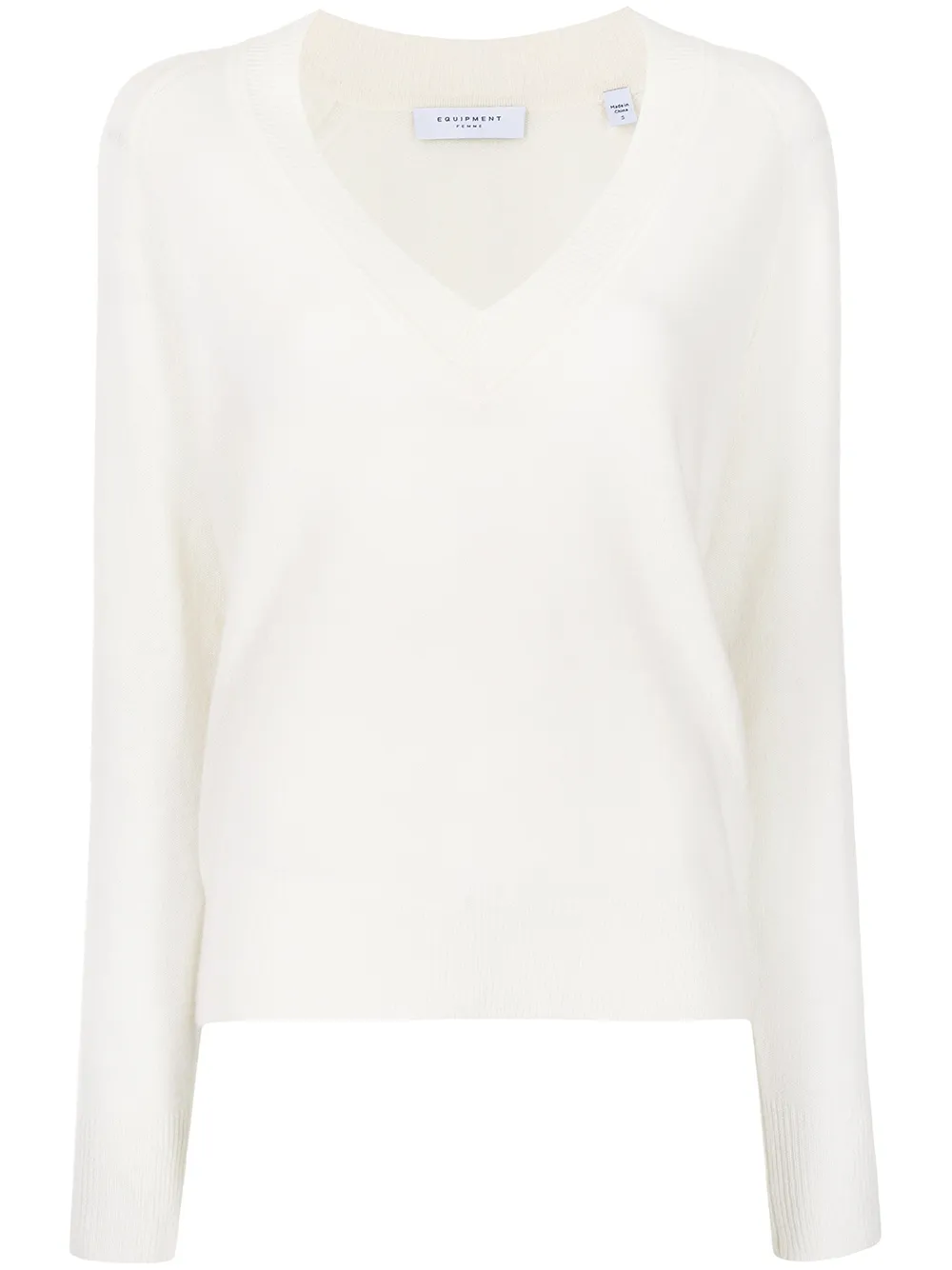 Equipment fine-knit cashmere jumper - White