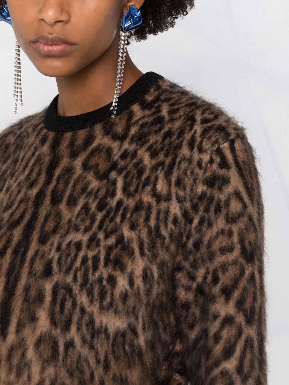 фото Dolce & gabbana фактурная толстовка с леопардовым принтом