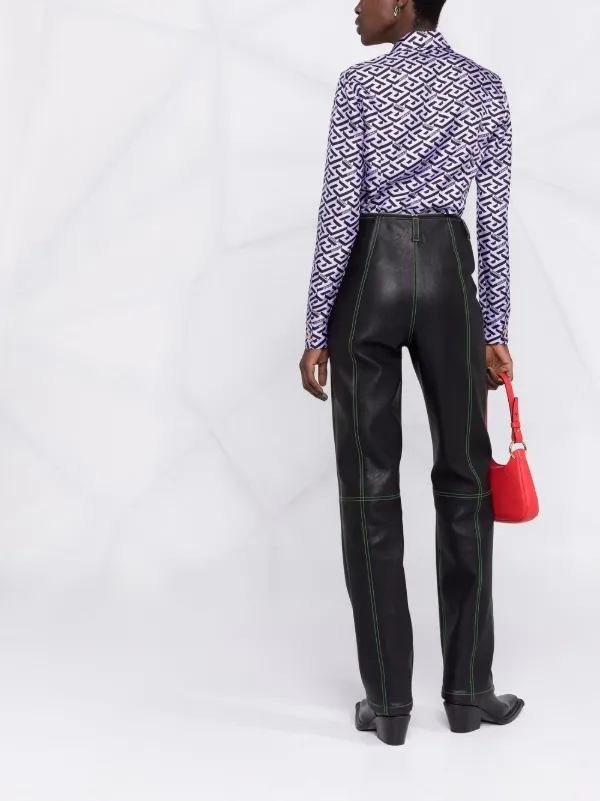 Versace La Greca-print Shirt - Farfetch