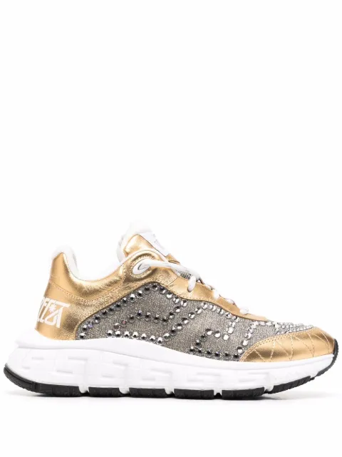 Versace crystal-embellished low-top sneakers
