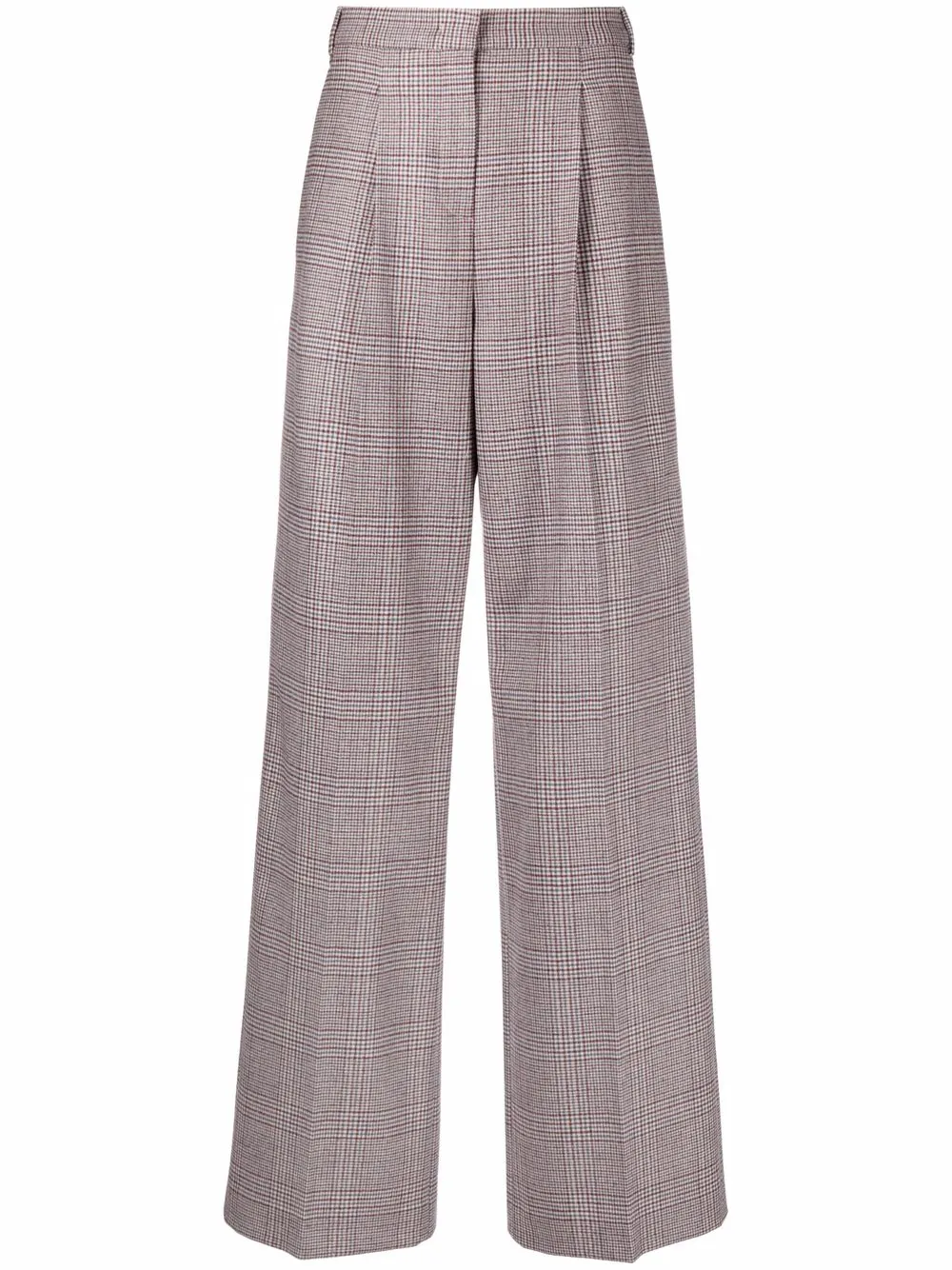 Aspesi клетчатые брюки широкого кроя
