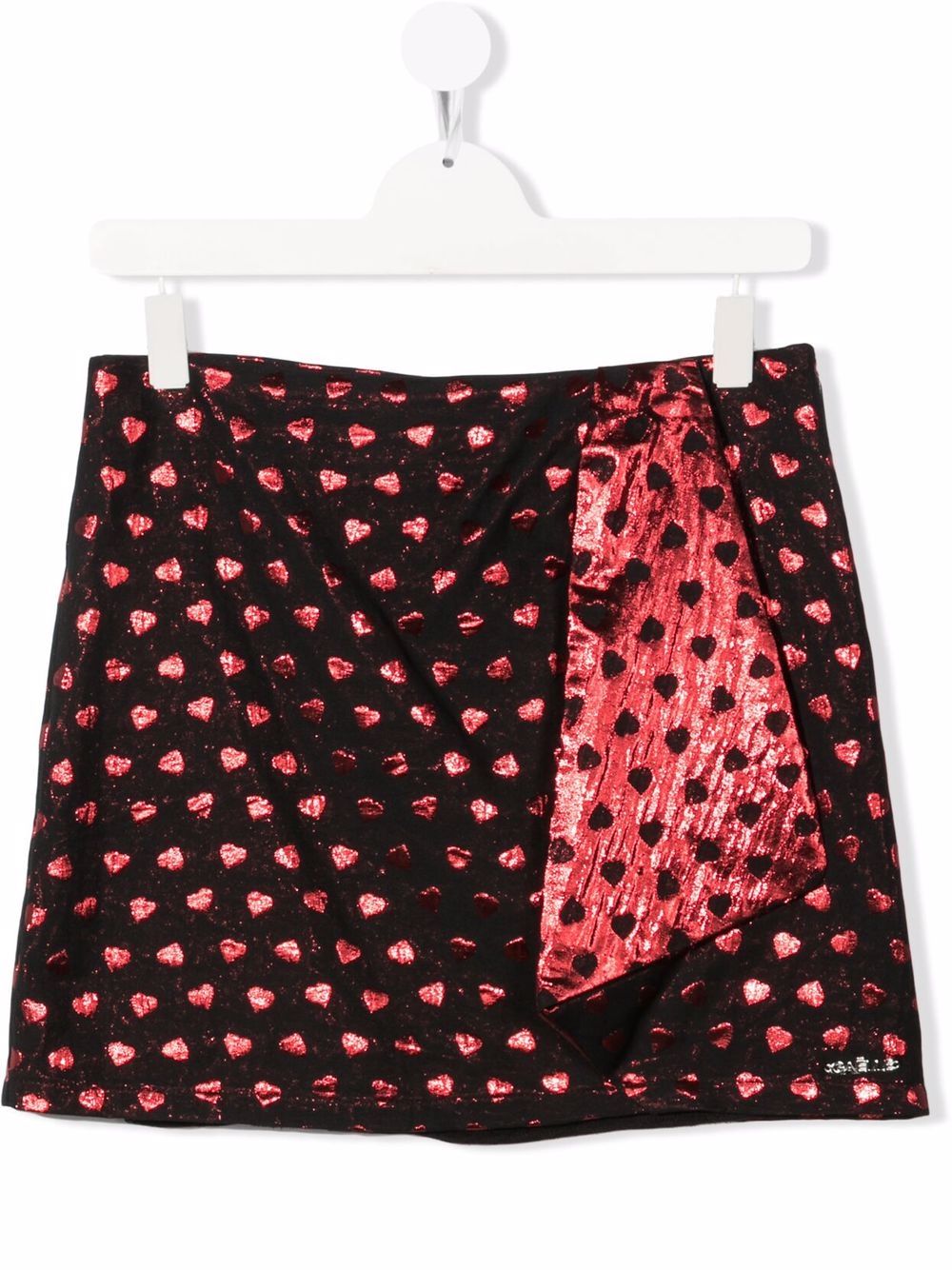 фото Gaelle paris kids teen heart print straight skirt