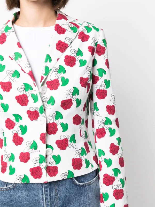 Moschino Pre-Owned 2000s Floral Print Notched Lapels Blazer