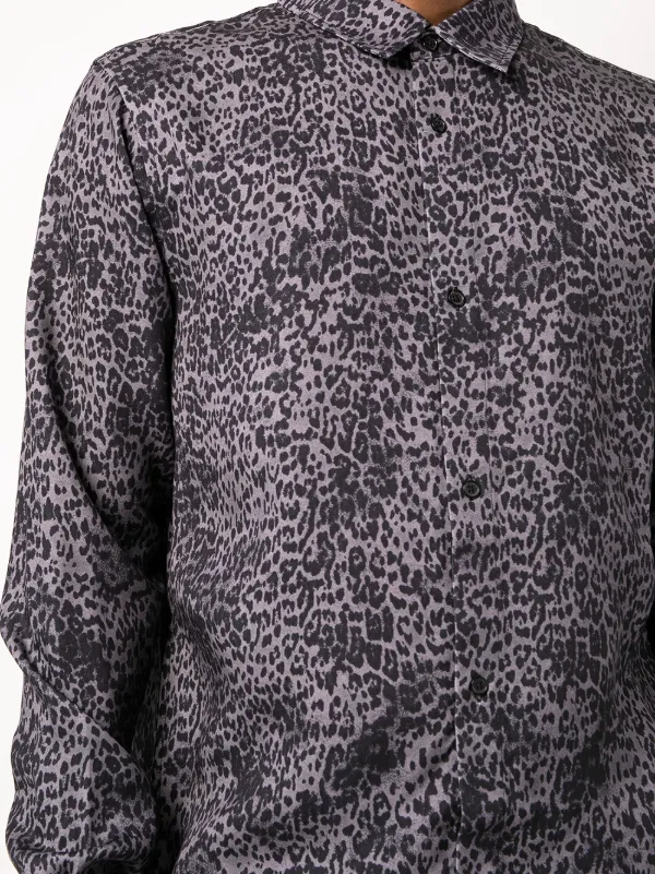 leopard print button up