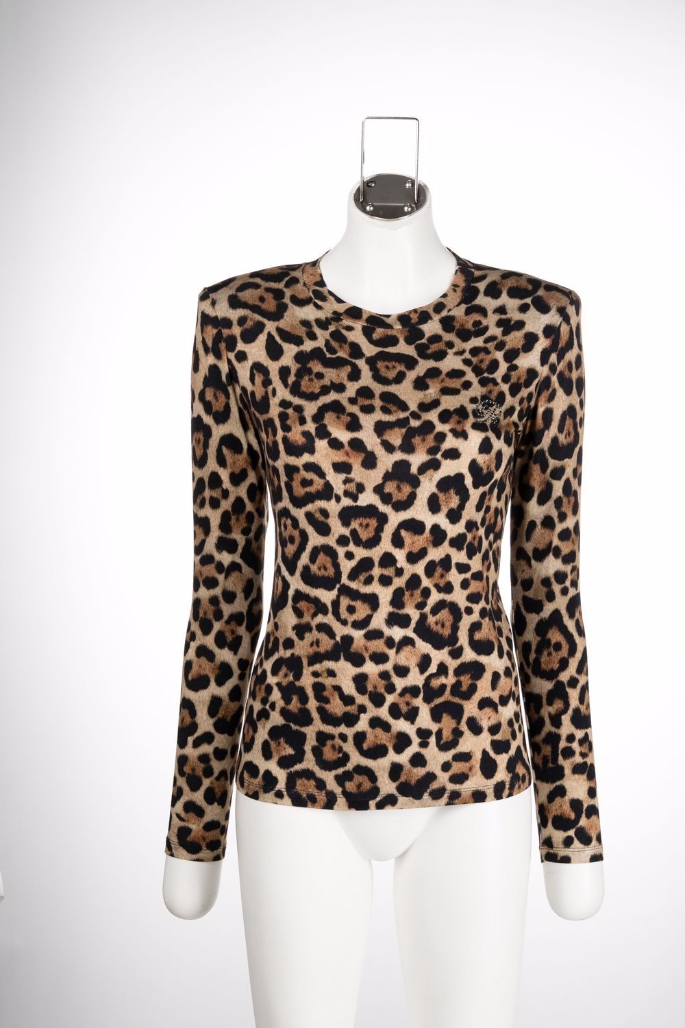 фото Blumarine leopard print long-sleeve top