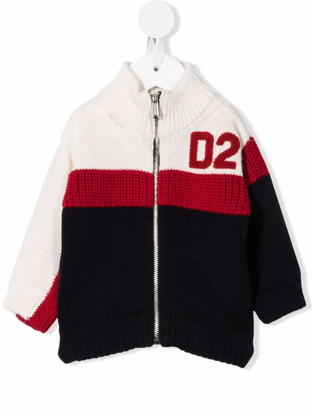 

Dsquared2 Kids cárdigan con cierre y diseño color block - Azul