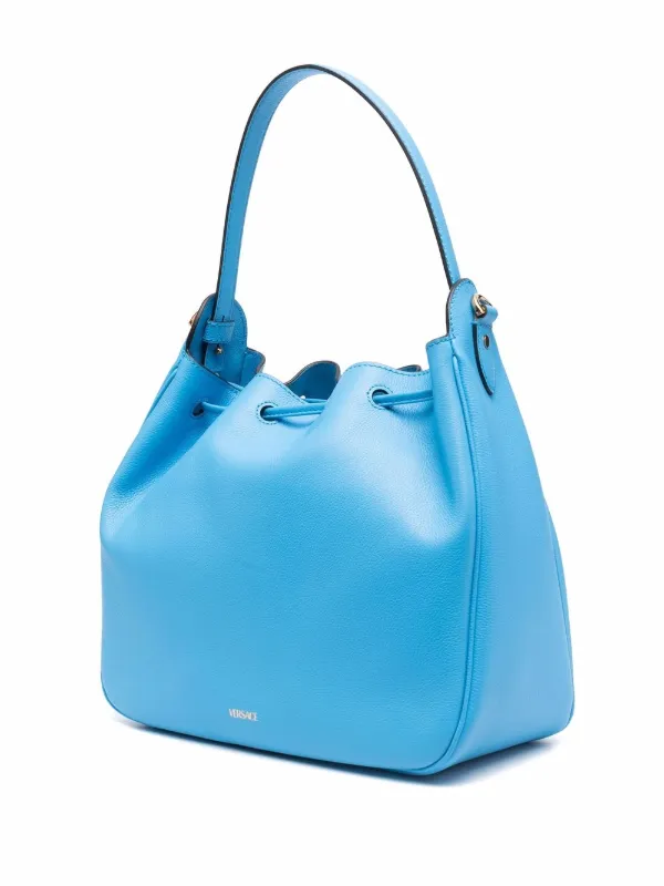 light blue bucket bolsa
