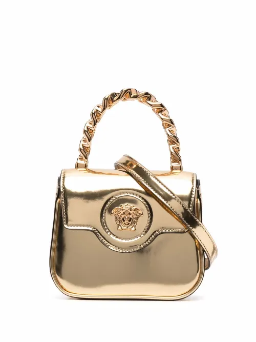 Mini sac La Medusa en cuir verni - Versace - Modalova