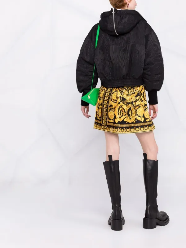 Versace Barocco Pleated Skirt | Black | FARFETCH