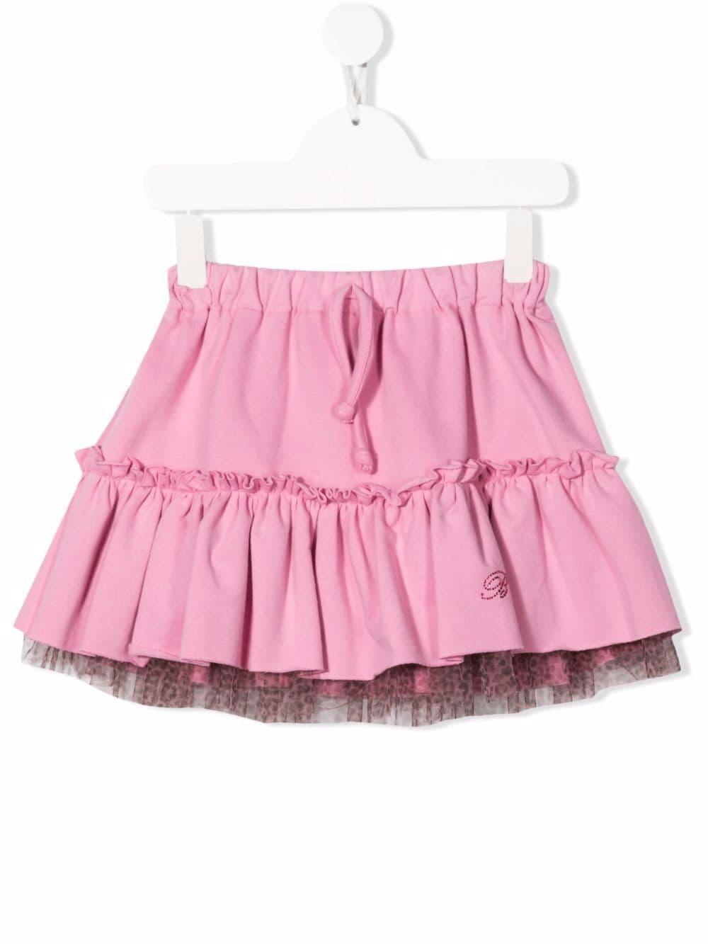 Miss Blumarine tulle-trim skirt Розовый MBL4271 17322912