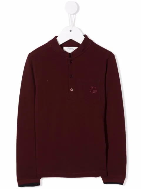 Bonpoint Camisa polo sem colarinho