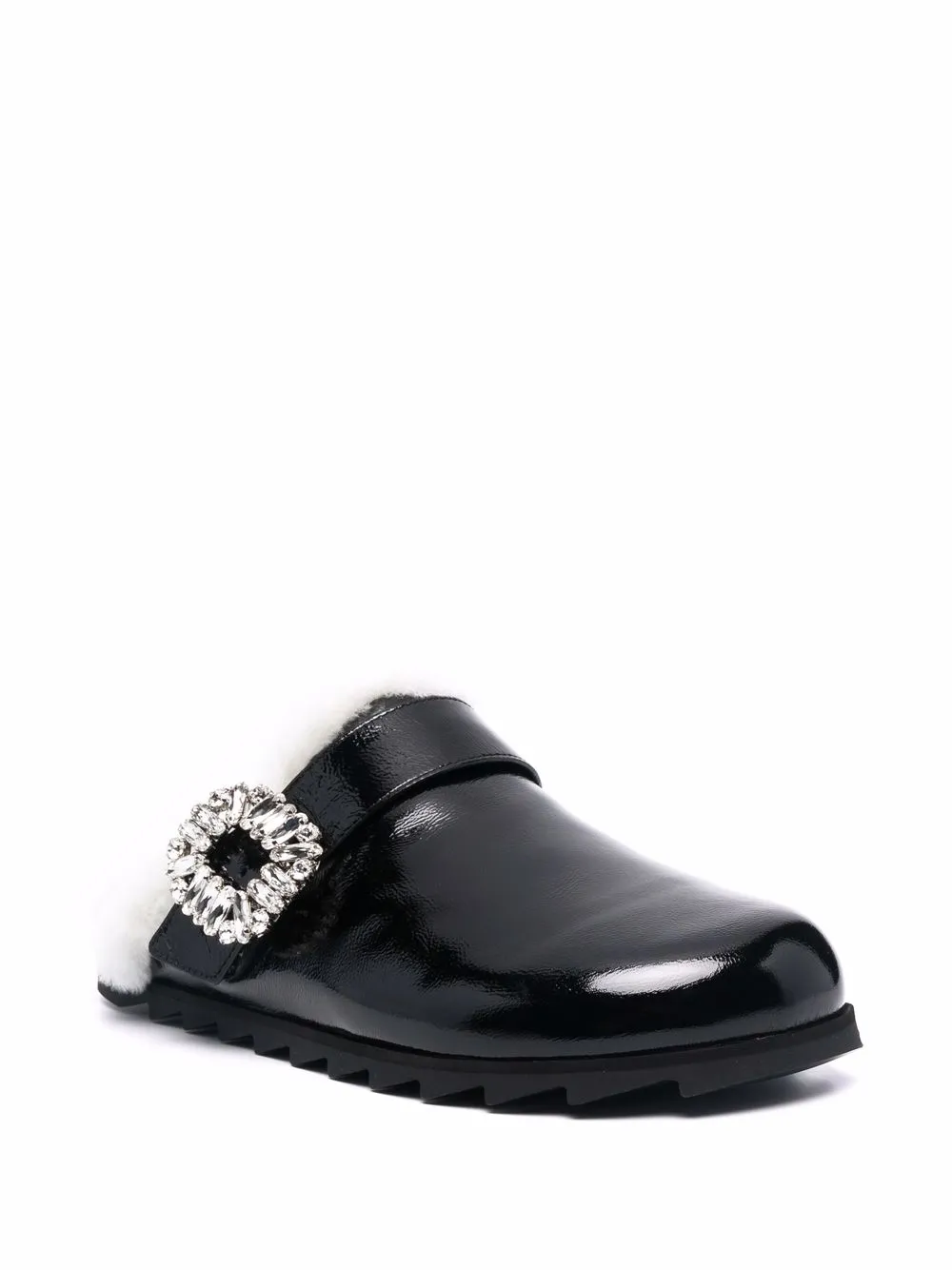 Roger Vivier shearling-lined high-shine mules | Heeled Mules | Image 2