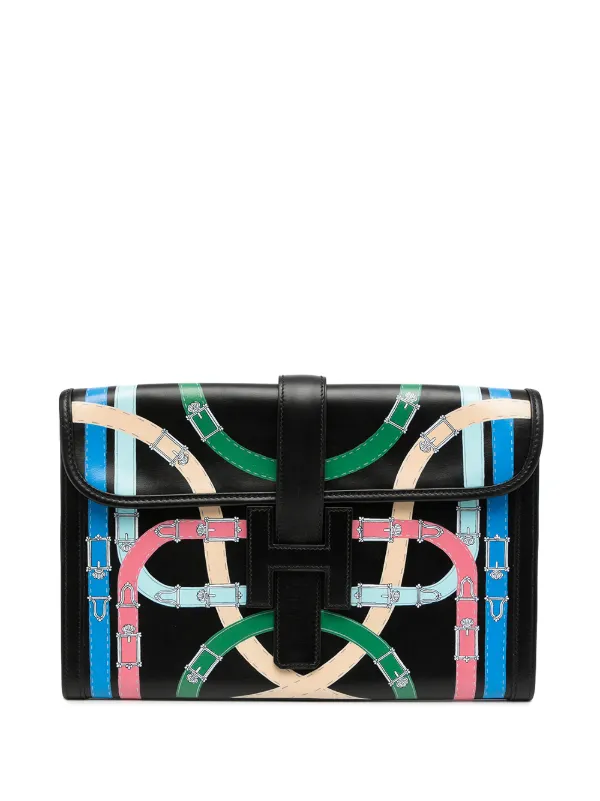 Hermès Pre-owned Jige Clutch Bag in Black