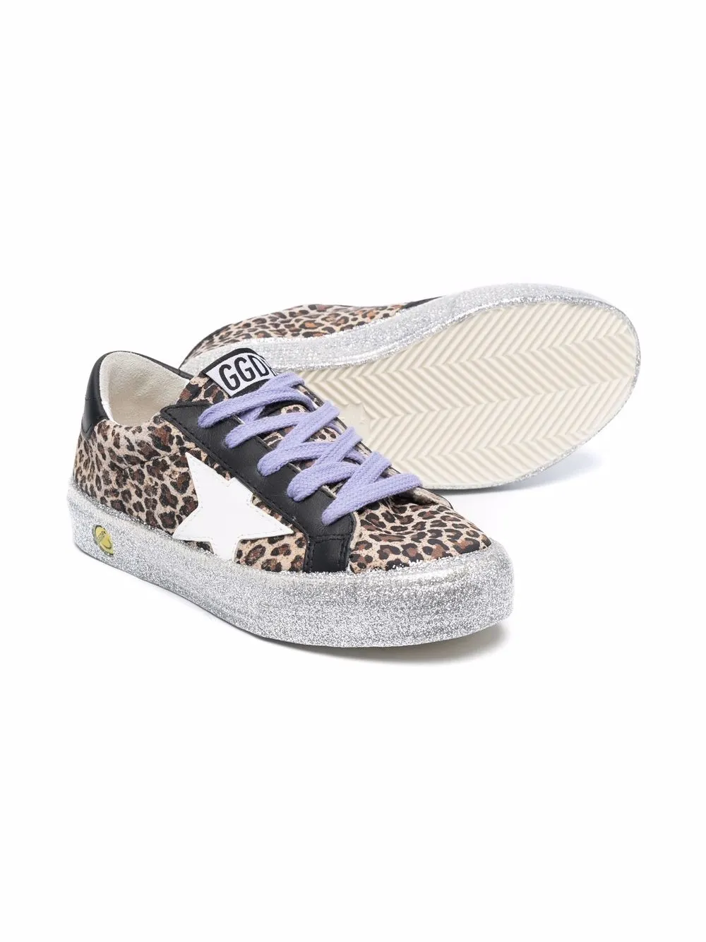 фото Golden goose кеды may с анималистичным принтом