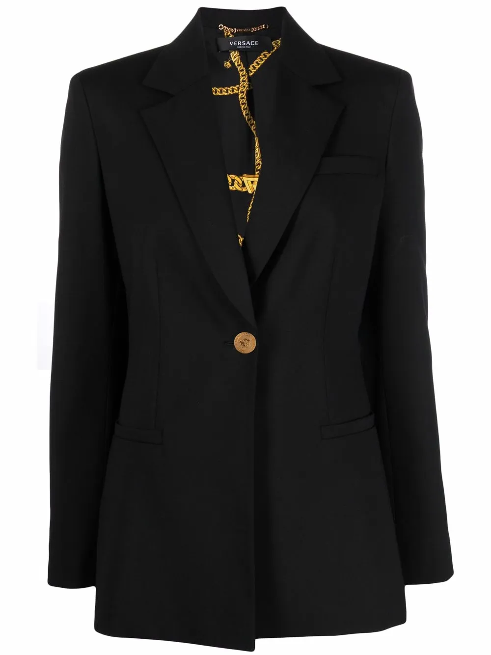 

Versace Medusa plaque single-breasted blazer - Black