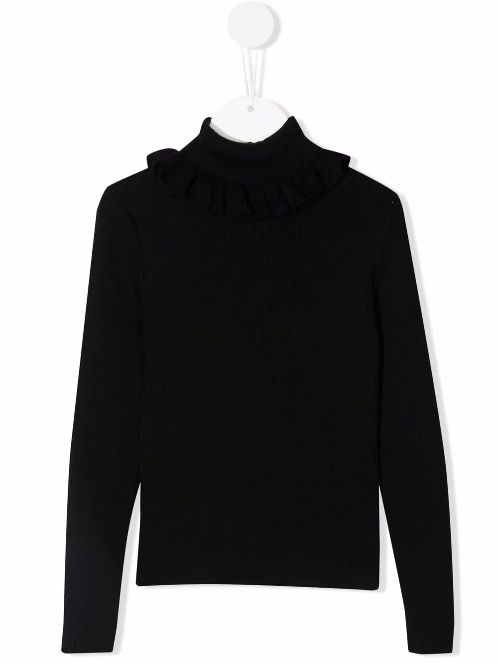 

Mi Mi Sol ruffle-trimmed wool jumper - Black