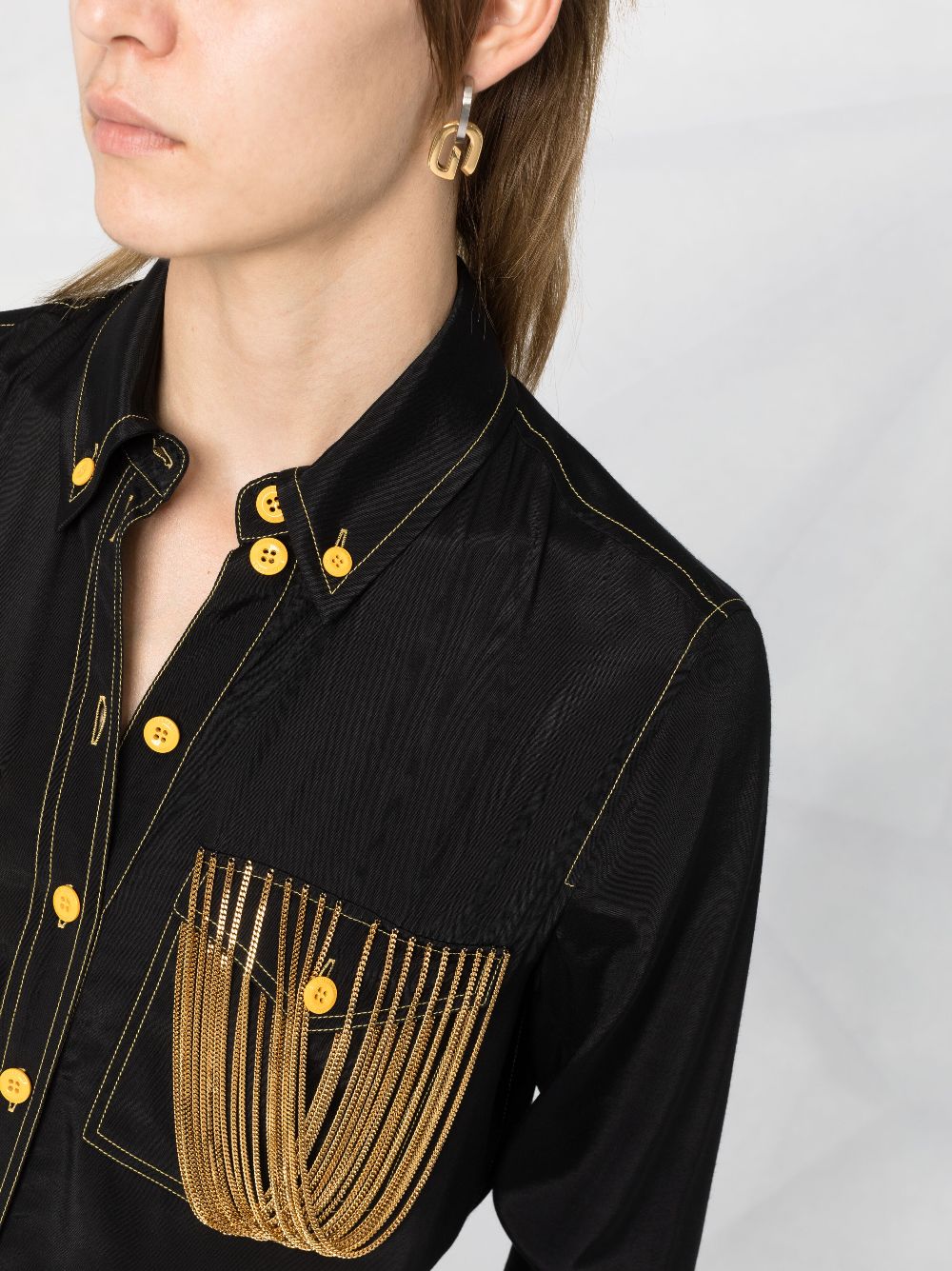 Burberry chain pocket detail shirt Women