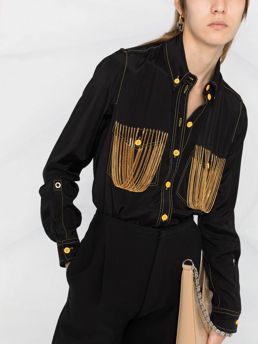 Burberry chain pocket detail shirt Women