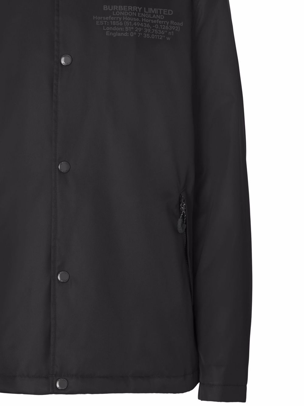 Shop Burberry Location-print Econyl® Jacket In Black