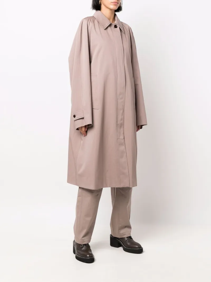 Lemaire single-breasted cotton trench coat pink | MODES