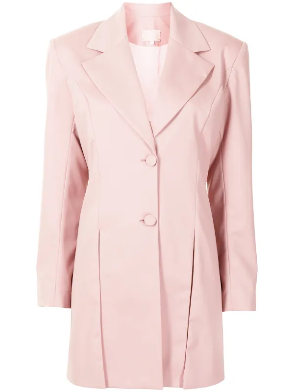 Liya Box Pleat Detail Blazer - Pink