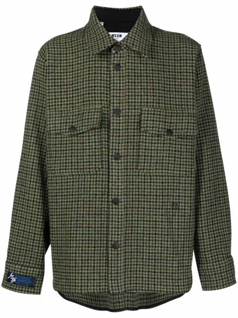 MSGM herringbone check-pattern shirt